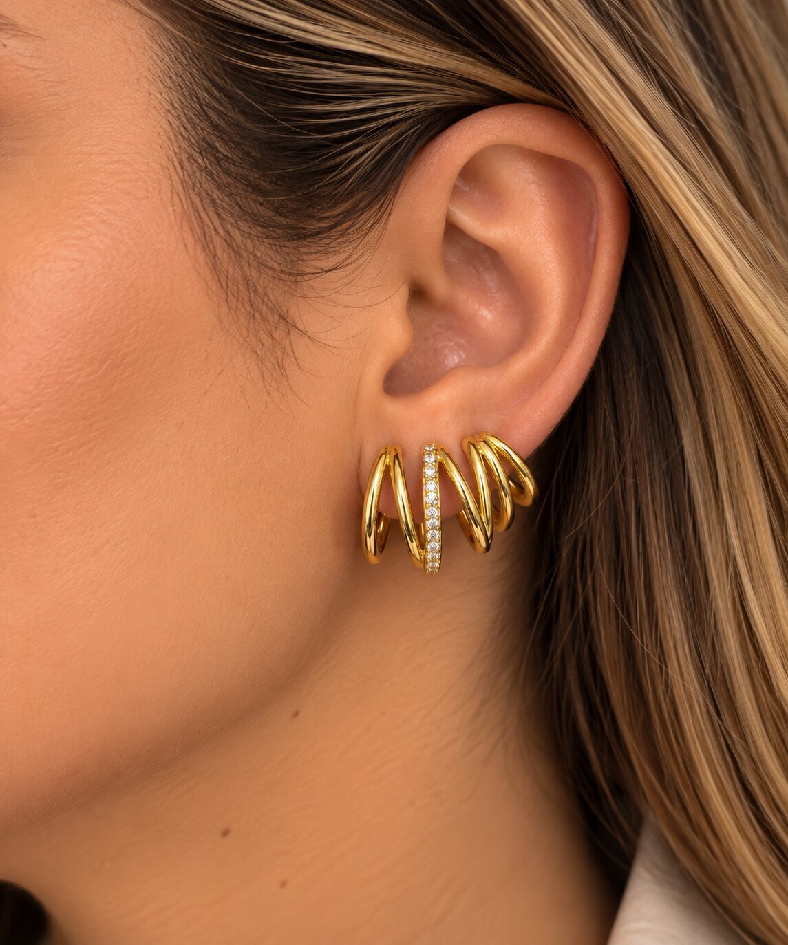 Brinco Ear Cuff Espiral