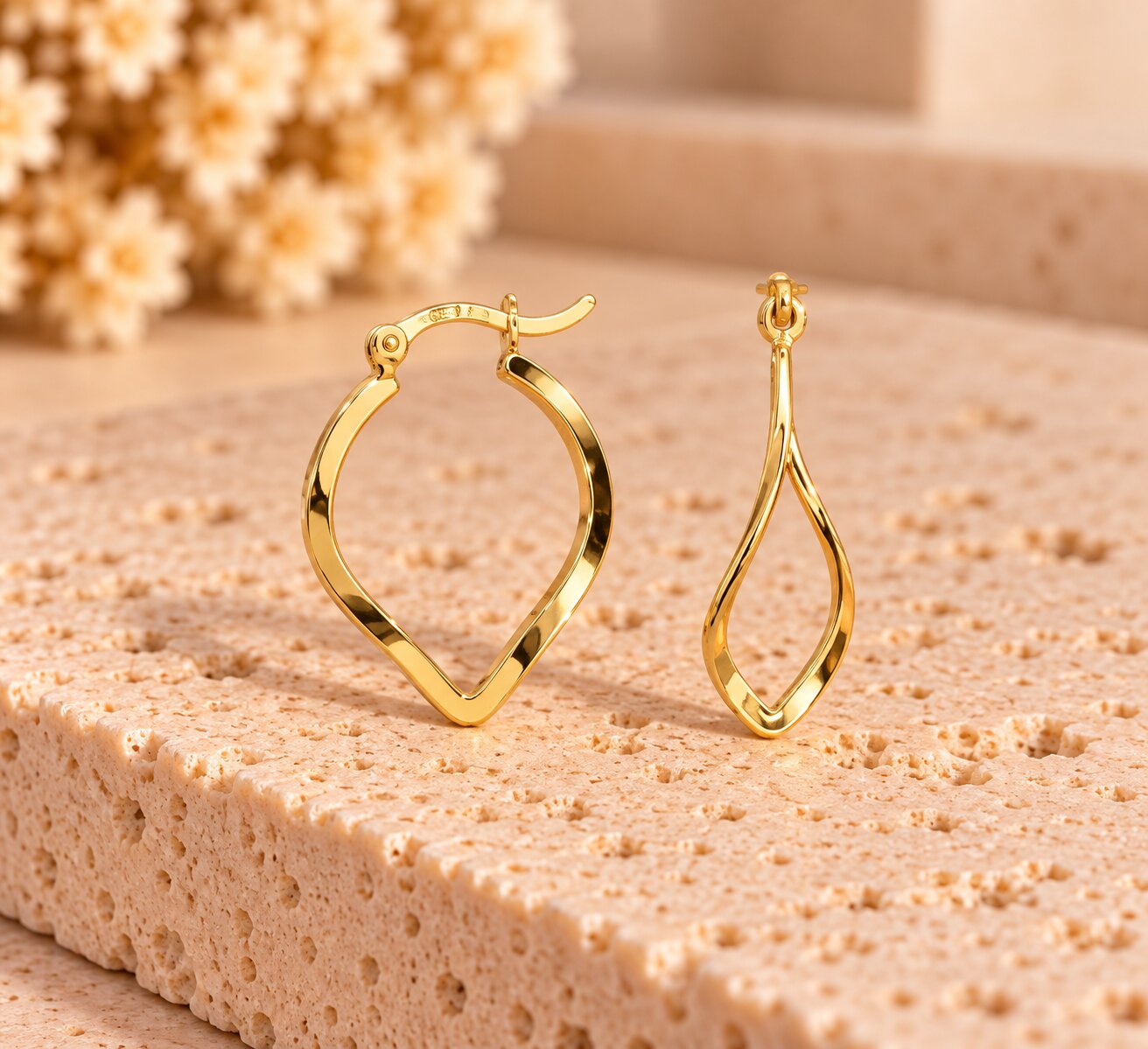 Brinco de Argola Gota Dourado