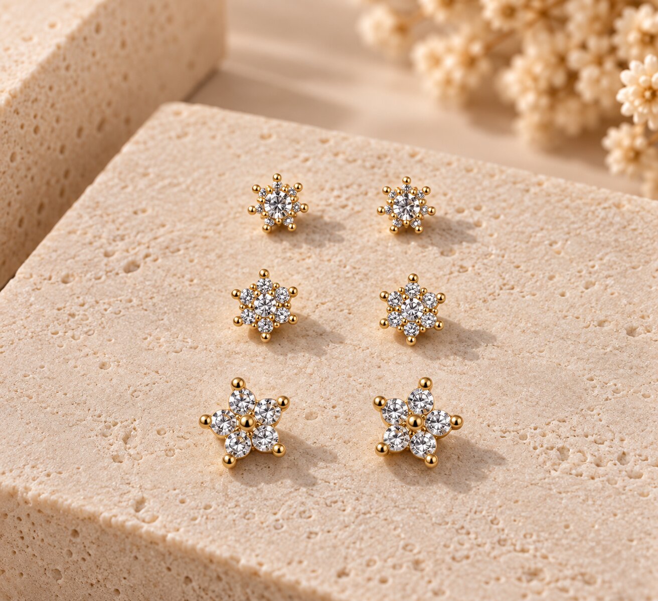 Brinco de Trio de Estrelas