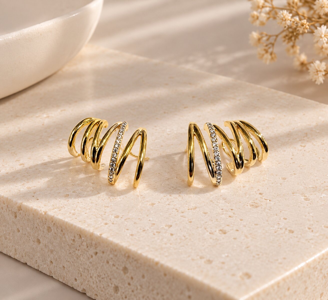 Brinco Ear Cuff Espiral