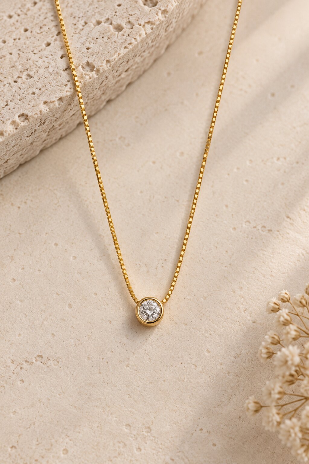 Colar Ponto de Luz Banhado a Ouro 18K
