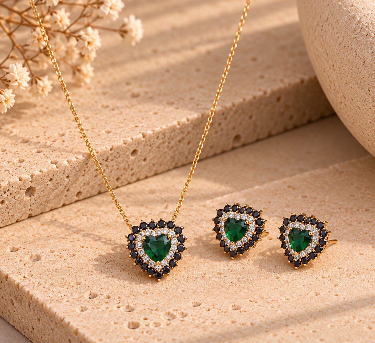 Conjunto Coração Esmeralda