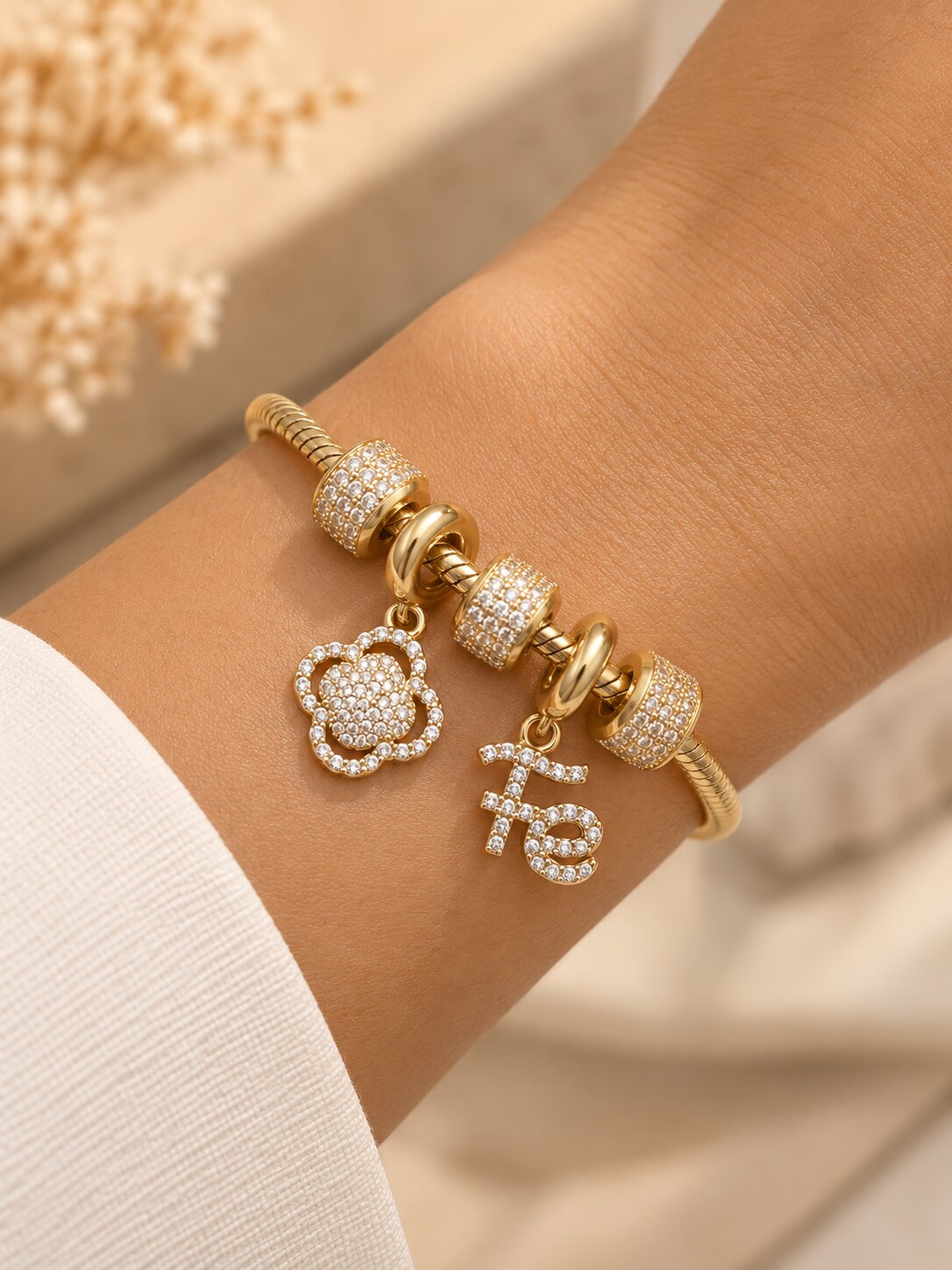 Pulseira Estilo Pandora com Berloques