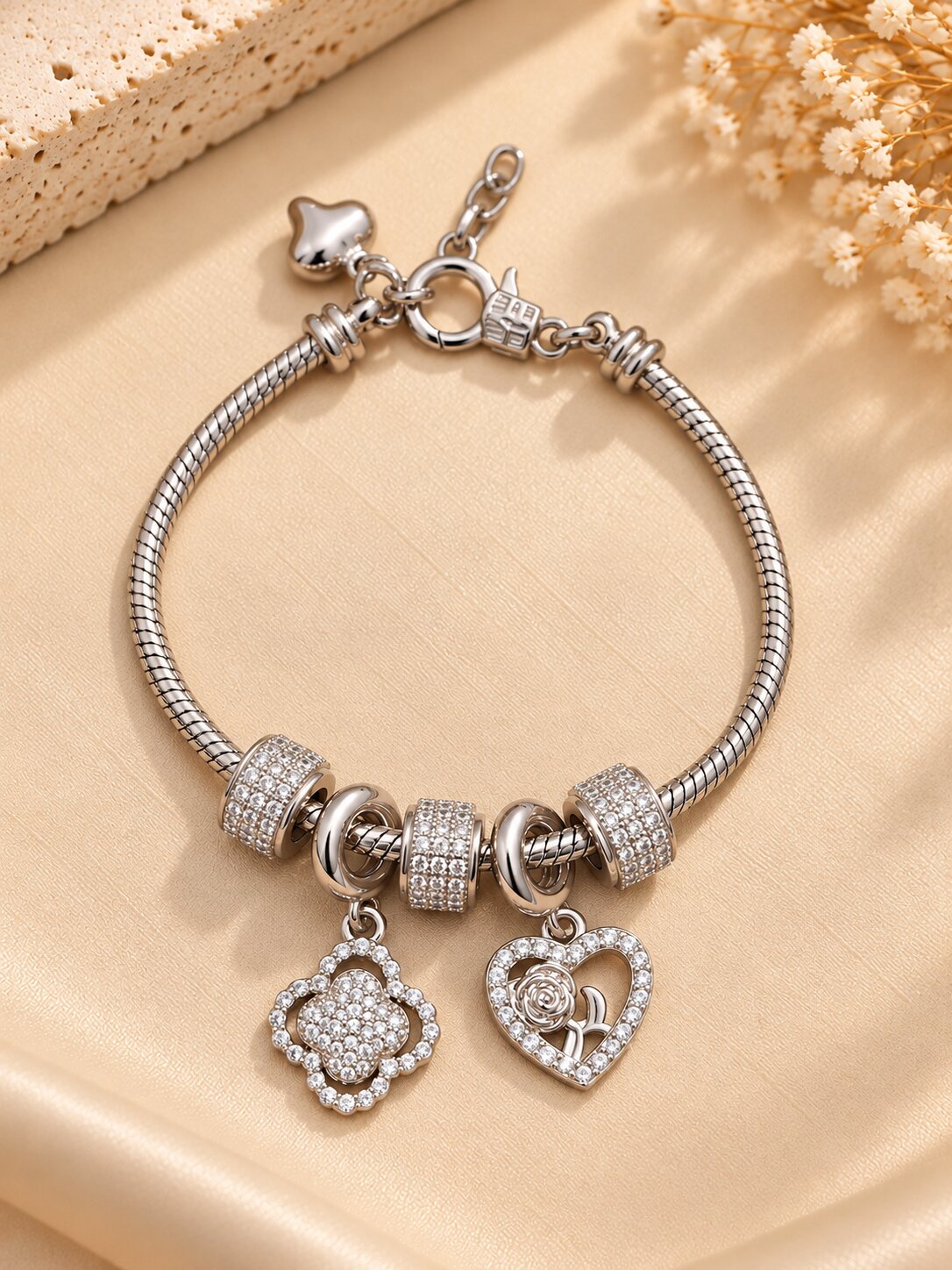 Pulseira Estilo Pandora com Berloques